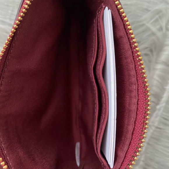 Coach Crossgrain Corner Zip Leather Wristlet - Picture 2 of 3